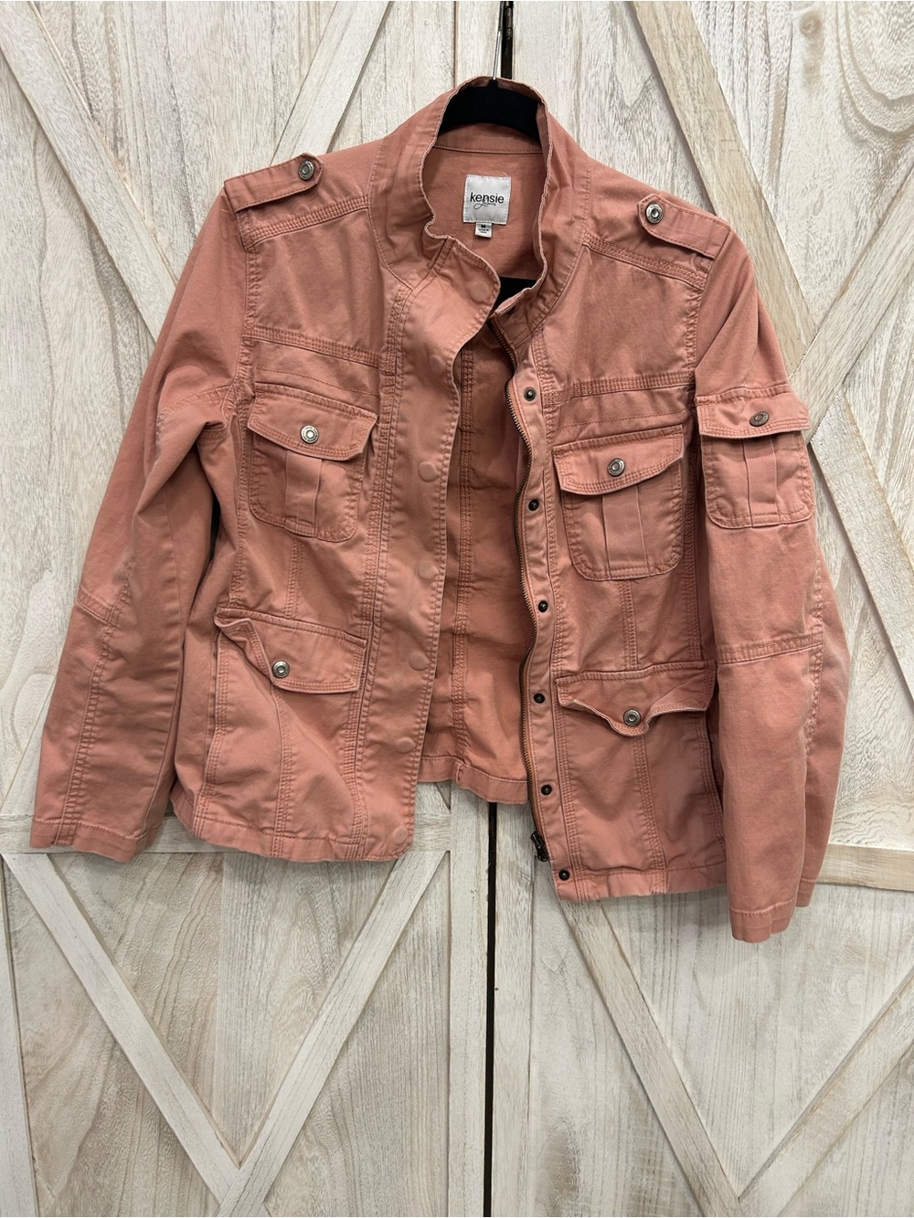 Kensie Women's Rose-Tan Utility Jacket